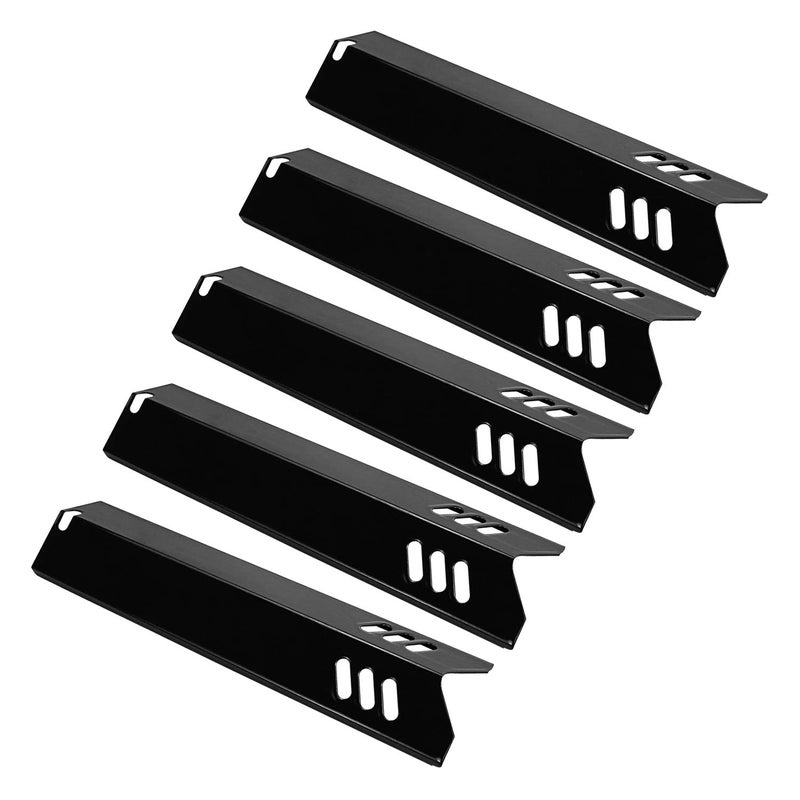 Unicook Grill Burner Covers 15â€L x 3.8â€W, Compatible with Dyna-Glo DGF510SSP, DGF493BNP, Heavy Duty Grill Heat Plates, Porcelain Heat Shields, BBQ Replacement Parts,5 Pack - Image 1